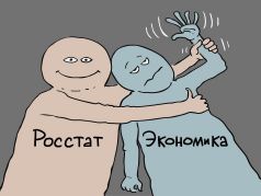 Росстат и экономика (после нокаута). Карикатура С.Елкина: dw.com